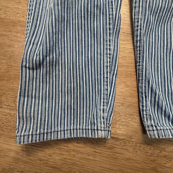 Round House Boys Striped Train Conductor Style Bib Coveralls Size 5 Thomas Train - Picture 3 of 14